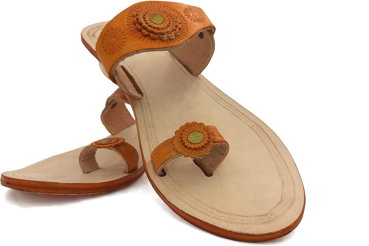 Kolhapuri Chappal Women Handmade Pure Leather Flats for women005 Buy Online at Low Prices in