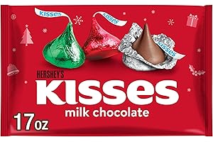 HERSHEY'S KISSES Milk Chocolate, Christmas Candy Bag, 17 oz