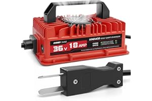 EPOWREY 18 Amp 36 Volt Golf Carts Battery Charger for EZGO & Yamaha with Crowfoot Plug
