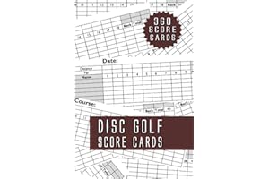 Disc Golf Score Cards: 360 Disc Golf Scoring Sheets 6" x 9" Disc Golf Notebook for 4 Players to Track Disc Golfing Scores