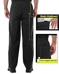 33,000ft Men's Rain Pants Waterproof, Windproof