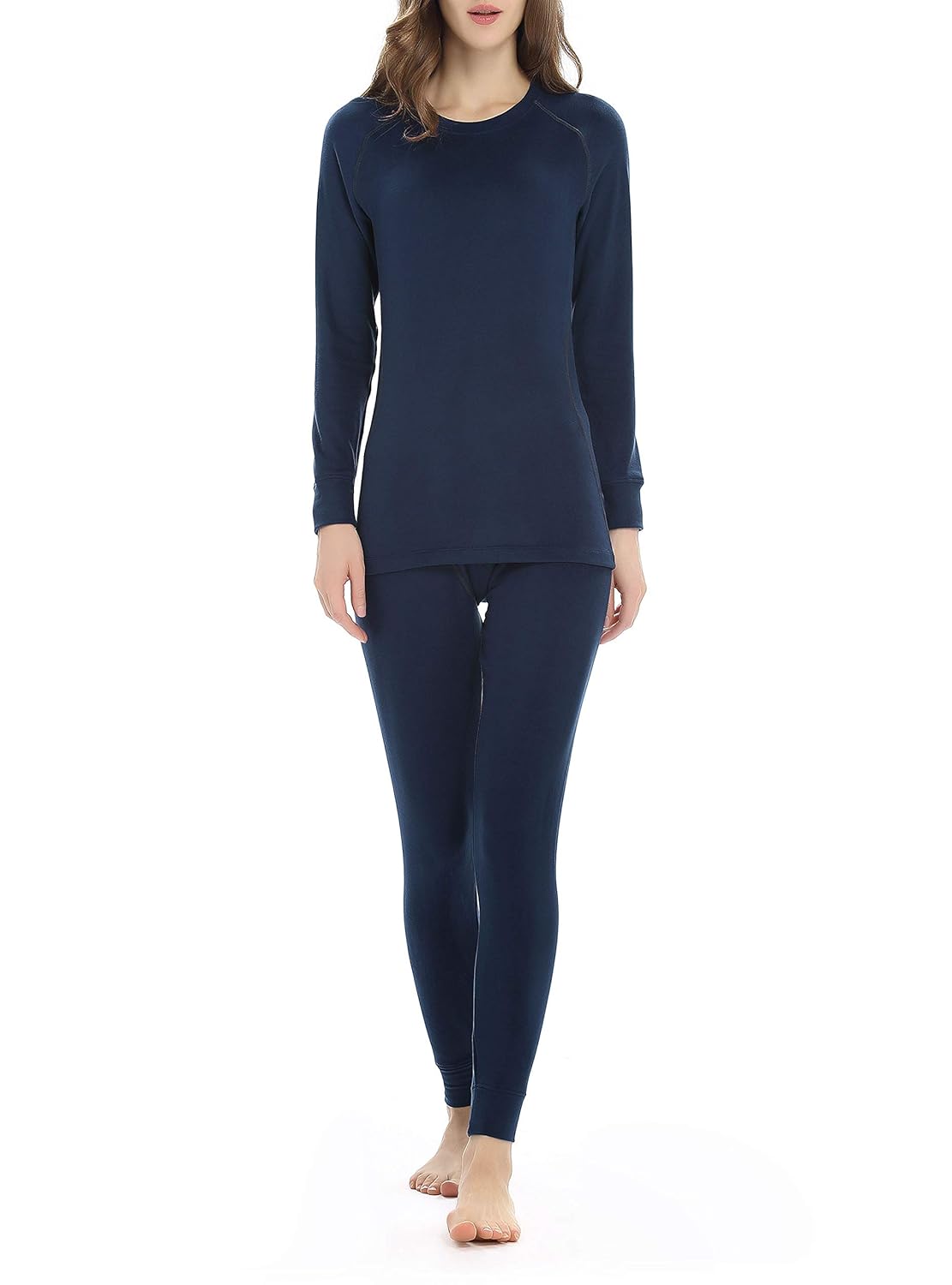 Buy Genuwin Womens Thermal Underwear Set Fleece Ladies Lined Long Johns