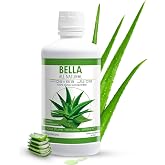 Bella all Natural Aloe Vera Juice 32 Fl Oz - Organic Aloe Vera Juice for Hair Growth, Skin, &amp; Stomach Health - Pure Aloe vera drink for Reducing Digestive Support, &amp; Glowing Skin.