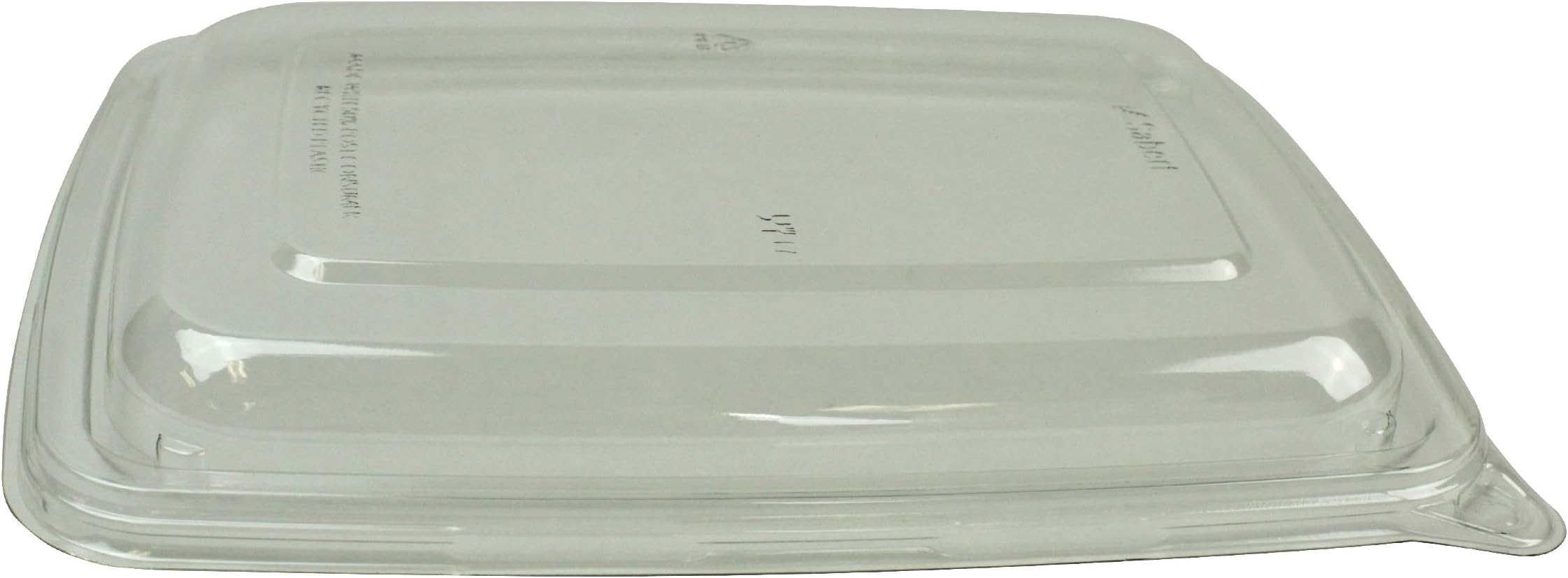 Sabert Clear Flat lid for Rectangular Pulp Containers, Durable Plastic, Recyclable, 300 Count