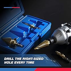 NEIKO 10173A Step Drill Bit Set for Metal and