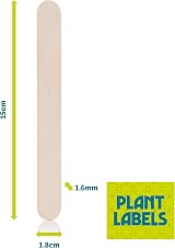 EFA International 50Pcs Plant Labels Biodegradable Birch Wood Markers 15cm view 6