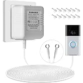 24V AC Doorbell Transformer, 18ft C Wire Adapter for Ring Nest Eufy | Powers All Ring Versions Pro 1/2/3/4/Plus, Wyze &amp; Thermostats; Stable Output; Easy Hardwired Setup; Long Reach; Always On