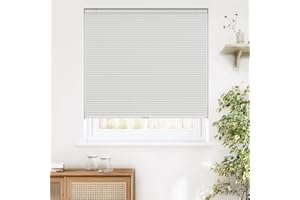 LazBlinds Cordless Cellular Shades, Blackout Privacy Honeycomb Shades for Home, Thermal Insulation Noise Reduction Blinds for Windows, 36'' W x 48'' H, White