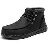 Bruno Marc Men's Slip-on Shoes Loafers Winter Boots | Comfortable Velvet Lined Warm Casual Home Daily Travel Journey Indoor Outdoor