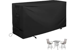 Starcrew Bar Height Patio Set Cover, Outdoor Bistro Set Cover for High Top Bar Table and Chairs/Outdoor High Stool Bistro Set, Furniture Set Cover for High Top Patio Set of 3 Pieces