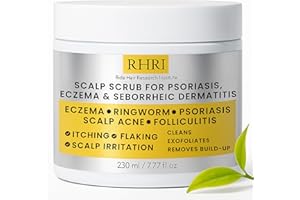 RIDA HAIR RESEARCH INSTITUTE Anti Fungal Pre Shampoo Scalp Scrub for Psoriasis, Eczema & Seborrheic Dermatitis | DHT Blockers, Mineral Complex & Tea Tree Oil | Soothes Scalp and Promotes Hair Growth for Men & Women