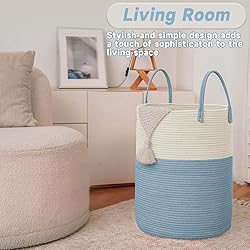 JMvicyroam Large Woven Laundry Basket Hamper,60L
