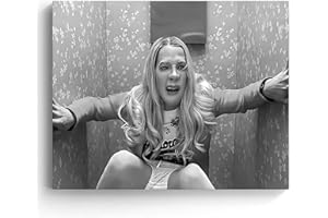 B.B.F MAKE Funny Framed Canvas Wall Art Bathroom Decor Black and White Comedy Movies Poster White Chicks Oil Painting Modern Artwork for Living Room Dorm Wall Home Decoration (8x10inch)