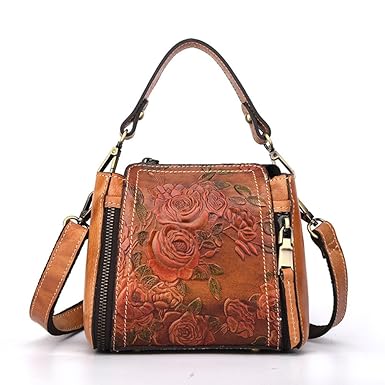 SLZZ Retro Genuine Real Leather Multi-functional Bucket Women Handbag Satchel Crossbody Bag Shoulder Bags