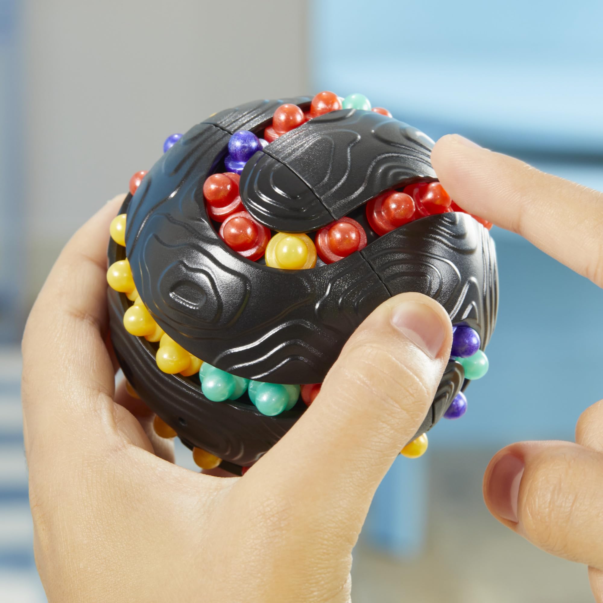 Hasbro Gaming Atomix Game for Kids, Teens, and Adults, Brainteaser Puzzle Sphere Ball and Fidget Toy, 1 Player, Portable Summer Travel Activities, Ages 7+