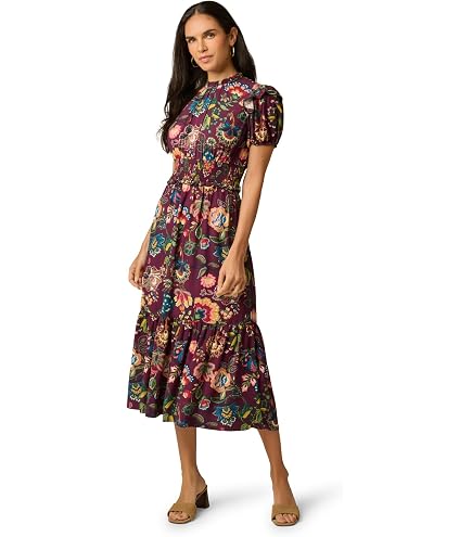 adrianna papell women's floral high-low midi dress reviews Organza Dress, Sage Multi, 4 Surplice Neckline Addison Rae in Elle loop:carolinapleatedmaxidress Addition:Floral Lace on Skirt