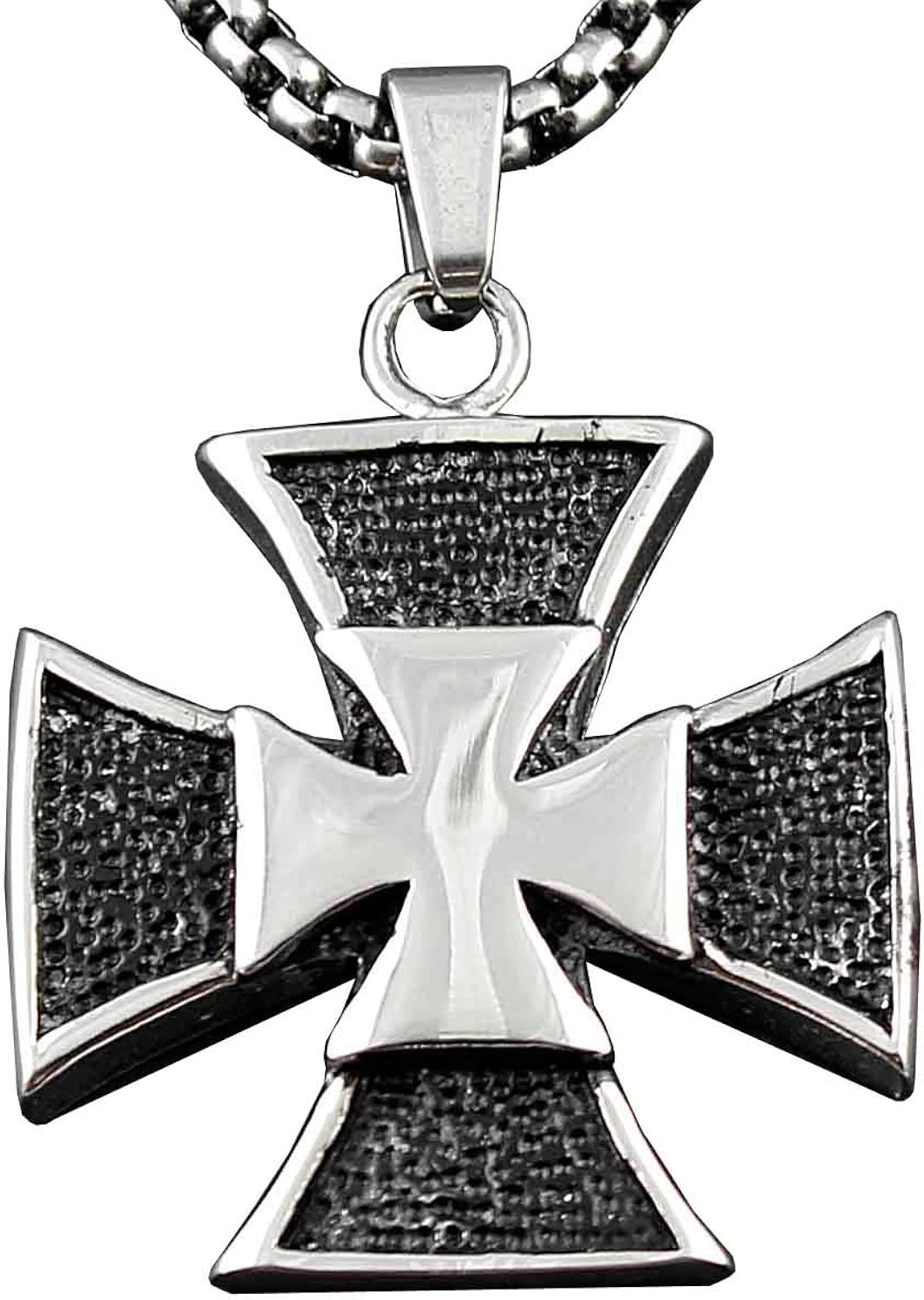 316L Stainless Steel Iron Cross Mens Knight Templar Cross Pendant