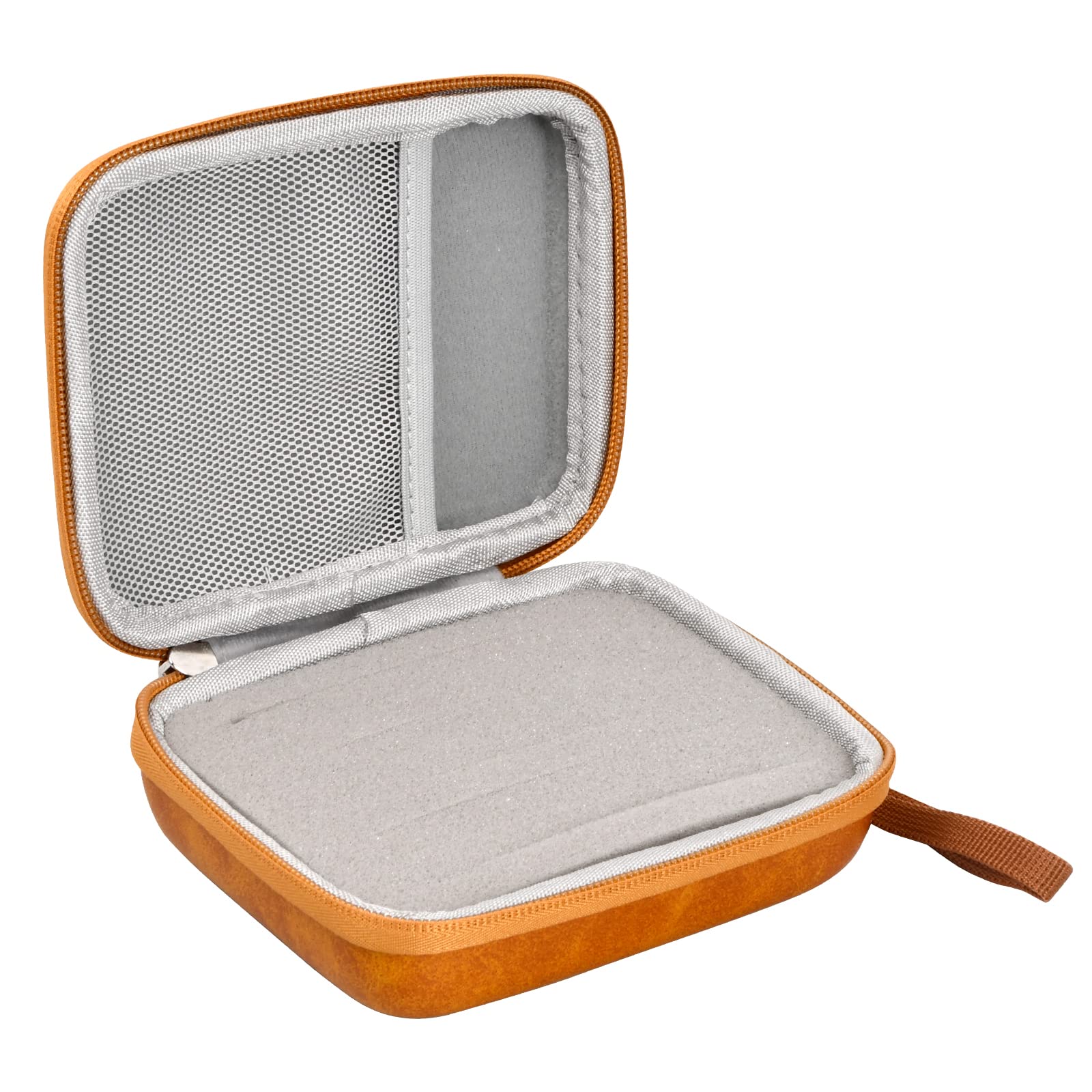 Orange Waterproof Guitar Picks Case, Portable Plectrums Holder with Zipper - Storage Box for Acoustic, Bass, Electric Guitar