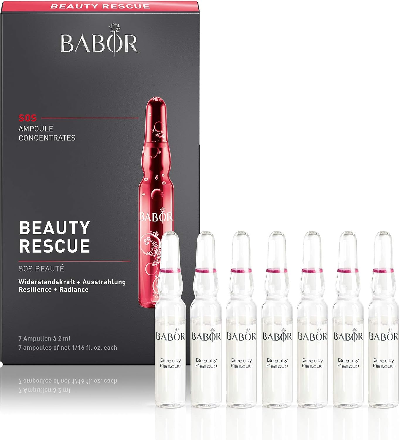 BABOR Beauty Rescue Ampoule Serum Concentrates, 14 ml (Pack of 1)