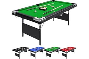 Billiard Table, 7FT Portable Foldable Space-Saving,Pool Tables Set for Family Game Room, Adult Rrec Room, Basements, Man Cave