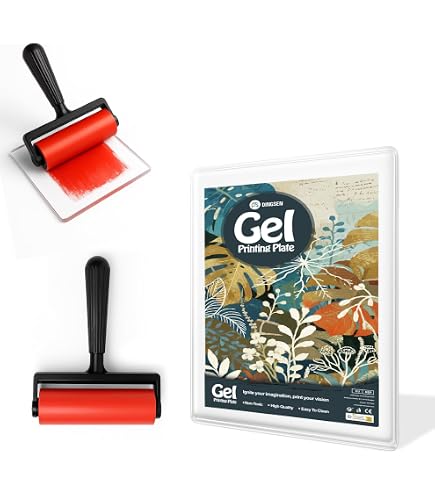 Plaque De Gel Réutilisable Pour Monoprinting - Diamètre 18 Cm, Pour Scrapbooking, Journal Créatif, DIY