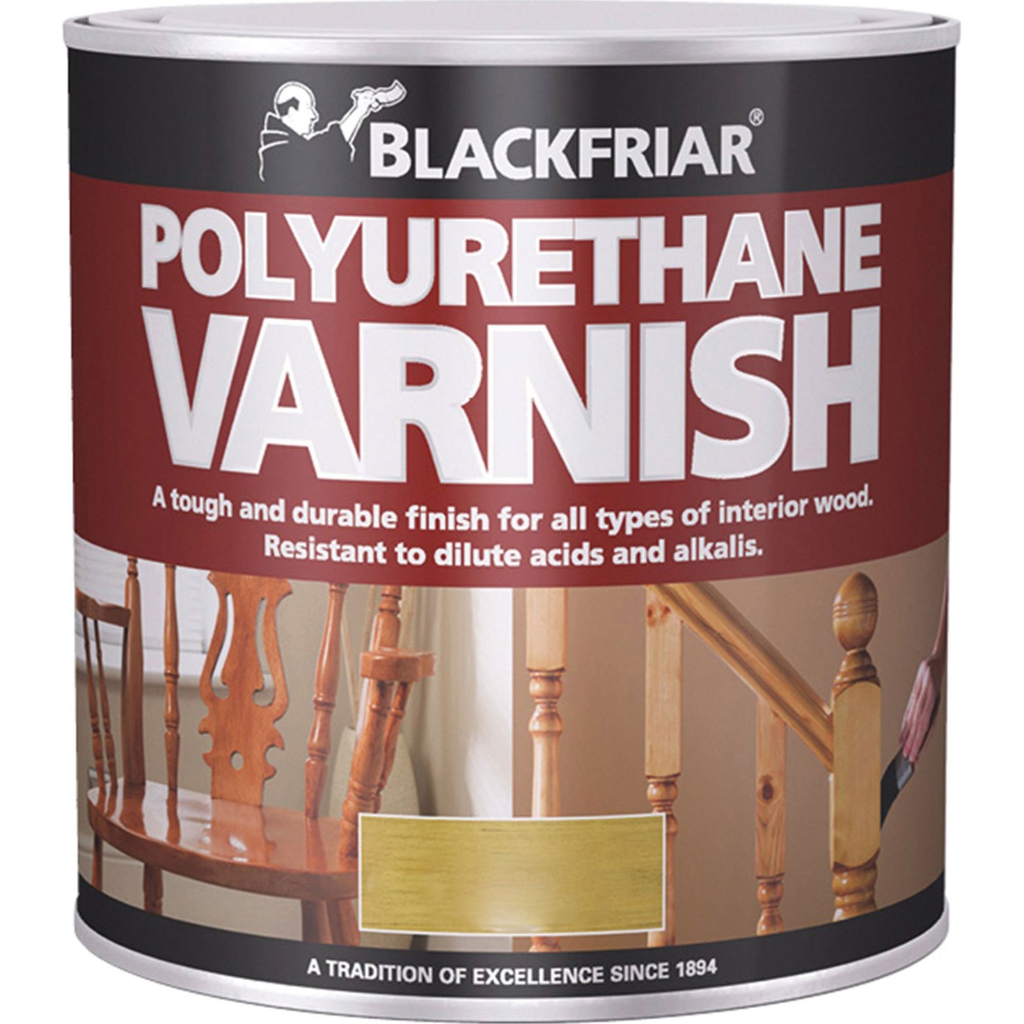 Blackfriar BKFPCGV500 Polyurethane Varnish P99, 500 ml, Clear Gloss
