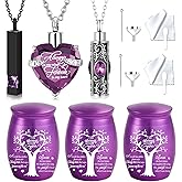 6 Pieces Tree of Life Cremation Urn Set for Ashes Sharing Urns for Human Waterproof Cremation Jewelry Urn Necklaces for Ashes for Women Men