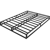 Bilily 6 Inch Queen Bed Frame with Steel Slat Support, Low Profile Queen Metal Platform Bed Frame Support Mattress Foundation