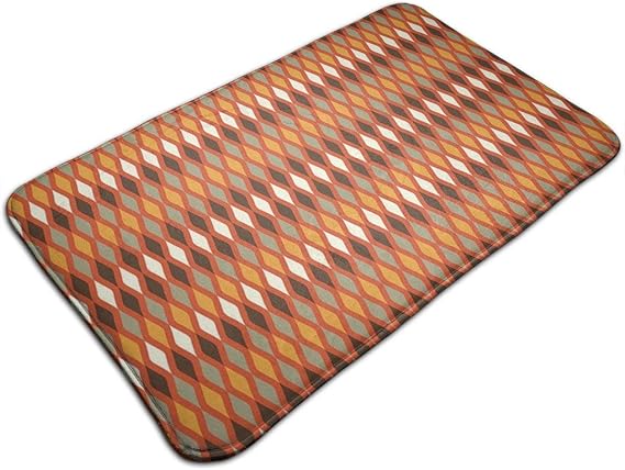 DJKMI Alfombra de baño (32 x 20) de Espuma viscoelástica, 60 círculos