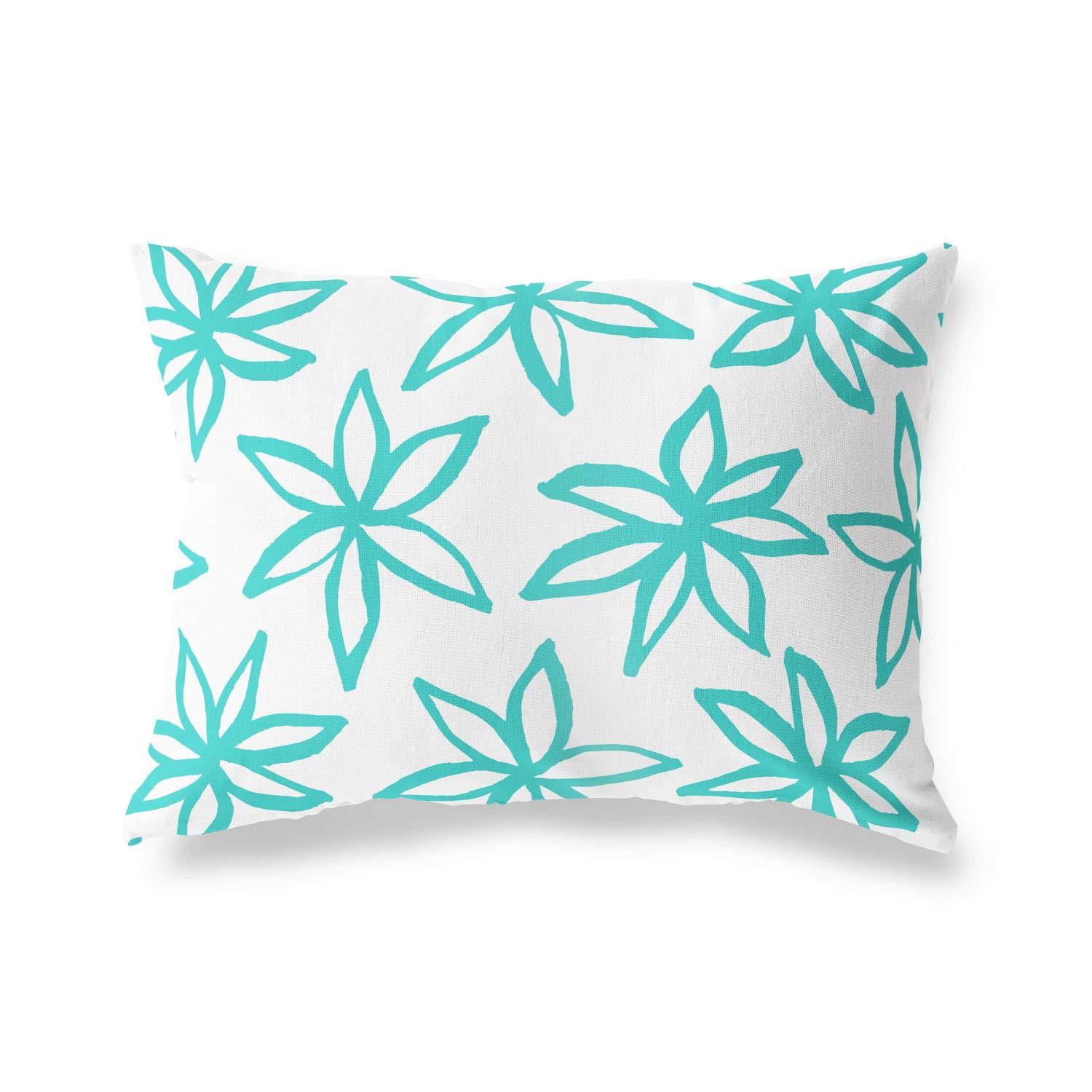 Bonamaison Decorative Cushion Cover Turquoise & White, Throw Pillow Covers, Home Decorative Pillowcases for Livingroom, Sofa, Bedroom, Size: 35x50 Cm - Designed and Manufactured in Turkey