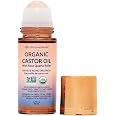 QUEEN OF THE THRONES Organic Castor Oil Rose Quartz Roll-On, 1.7 oz, 50mL | 100% Pure, Hexane-Free, and USDA Organic, for Hai