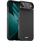 Mous for iPhone Air Case Slim, Compatible with MagSafe - Super Thin - Magnetic Phone Cover Compatible with iPhone 17 Air, Carbon Fibre, Black