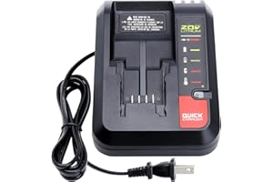 Elefly 20V Battery Charger PCC692L Compatible with Porter Cable 20V Lithium Battery PCC680L PCC685LP and Compatible with Black Decker 20V Battery LBXR20 LB2X4020