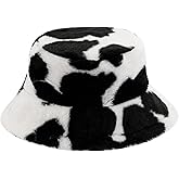 Mimfutu Winter Furry Bucket Hat for Women Men, Warm Fluffy Fuzzy Bucket Hats