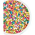 Ice Cream Toppings in Colorful Crispy Pearls Rainbow Sprinkles for Ice Cream - Crunch Coat Ice Cream Topping in Colorful Rainbow Multi Colored Crispearls Ice Cream Sprinkles for Cupcake Decorating