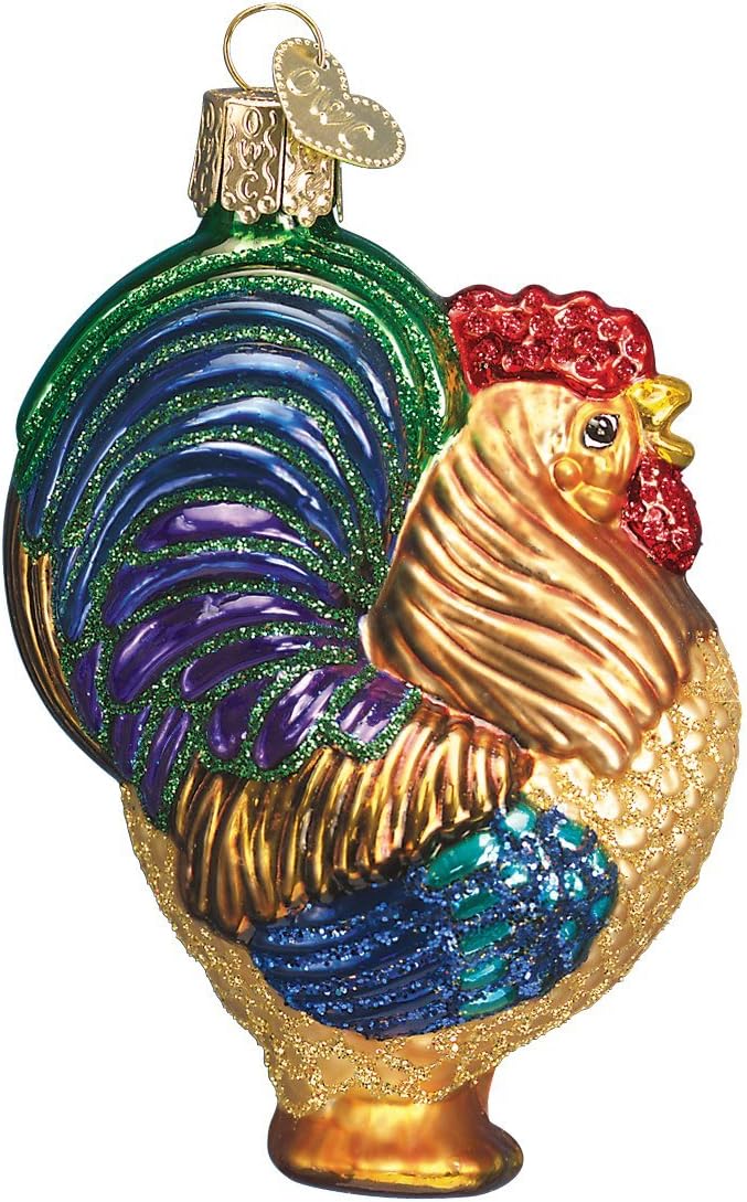 Ornaments - Old World Christmas Rooster Glass Blown Ornaments for Christmas Tree