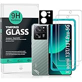 Ibywind 2 Pack Screen Protector For Xiaomi 13T/13T Pro 5G 6.67",9H Hardness Tempered Glass,With 1Pc Camera Lens Protector,1Pc Back Carbon Fiber Film