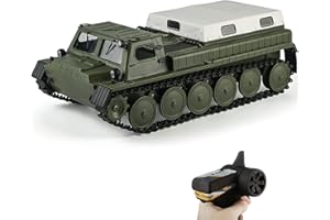 fisca Remote Control Crawler Car RC Military Transport Truck, 1/16 Scale 2.4Ghz Off-Road Army Vehicle Toy with Speed Control 