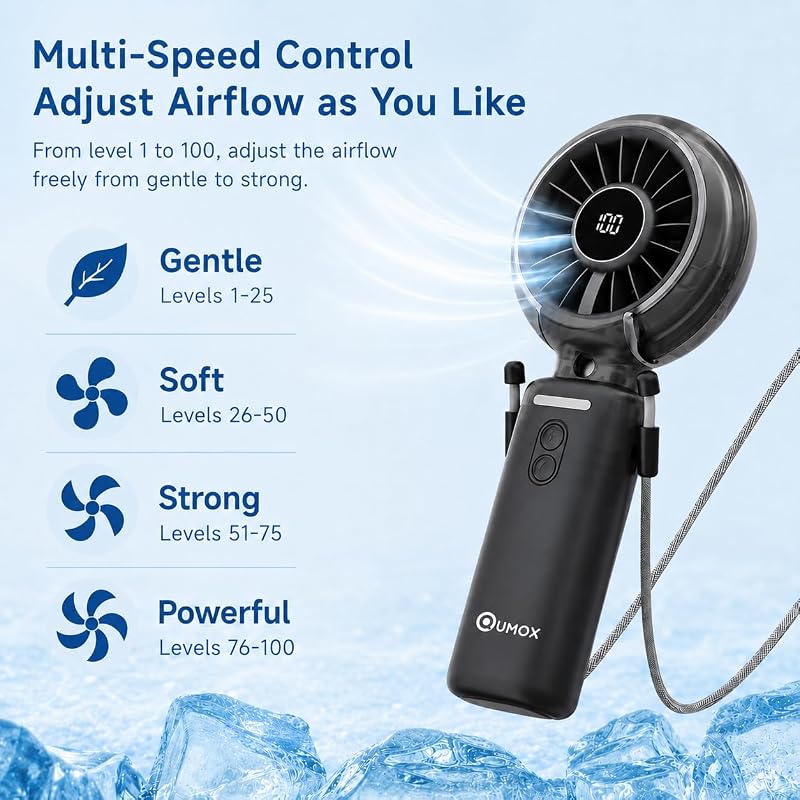 Ventilateur Brumisateur Portable, B1297, Noir
