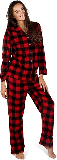 girls buffalo plaid pajamas