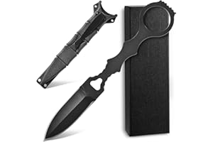Ccanku C1397 Fixed Blade Knife,D2 Steel Blade Portable Straight Knife With Kydex Sheath for Outdoor, Survival, Hiking, Camping(Style B)