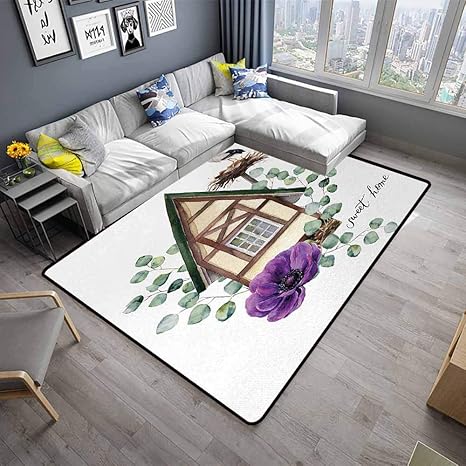 Amazon Com Anemone Flower Non Slip Modern Carpet 24 X 36