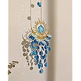 Brezalysia Hanging Celestial Suncatcher for Indoor Window Moon and Sun Crystal Sunlight Catcher Prism