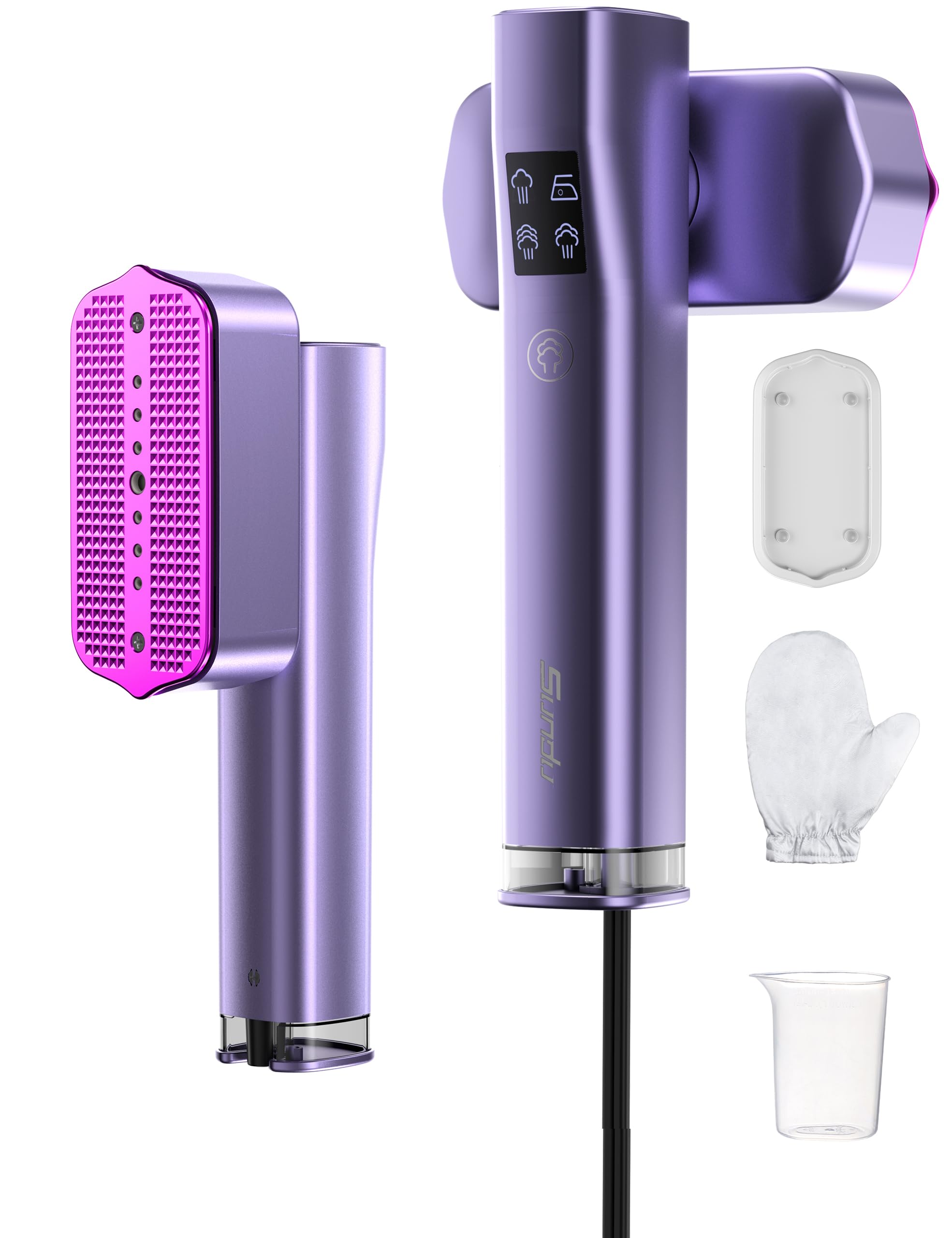 Photo 1 of Steamer for Clothes,Sundu Portable 2-in-1 Steamer & Iron,15s Heat-up,100ml Tank,Ironing Gloves,20 Min Steam,Wrinkle Remover,Garment Steamer for Travel & Home(Dreamy Purple)