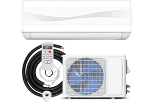 GLACER 12000BTU Mini AC Split-System, 17 SEER2 Ductless Air Conditioner w/Pre-Charged Condenser, White (12000BTU, 220V, 17 SEER2)