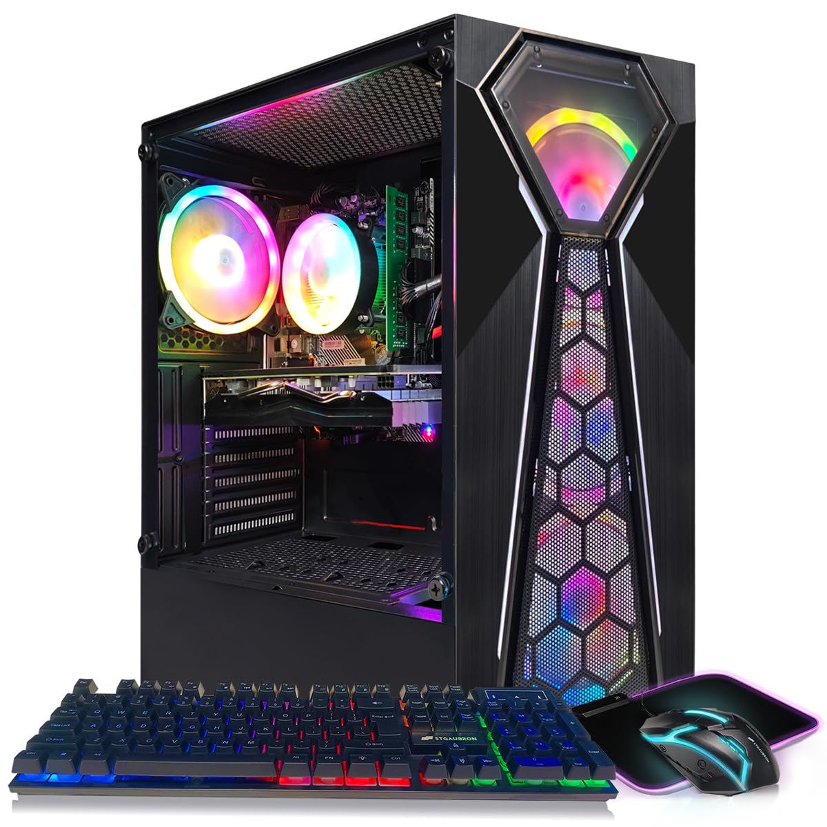 STGAubron Gaming PC Desktop, Radeon RX 550, Intel