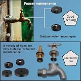 ZDBB 114 Pcs Faucet Washer Assortment 10 Styles Flat Beveled Brass Screws view 3