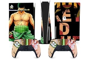 TANOKAY PS5 Console Skin and Controller Skin Set | Luffy & Zoro | Matte Finish Vinyl Wrap Sticker Full Decal Skins | Compatible with Sony PlayStation 5 Disc Edition