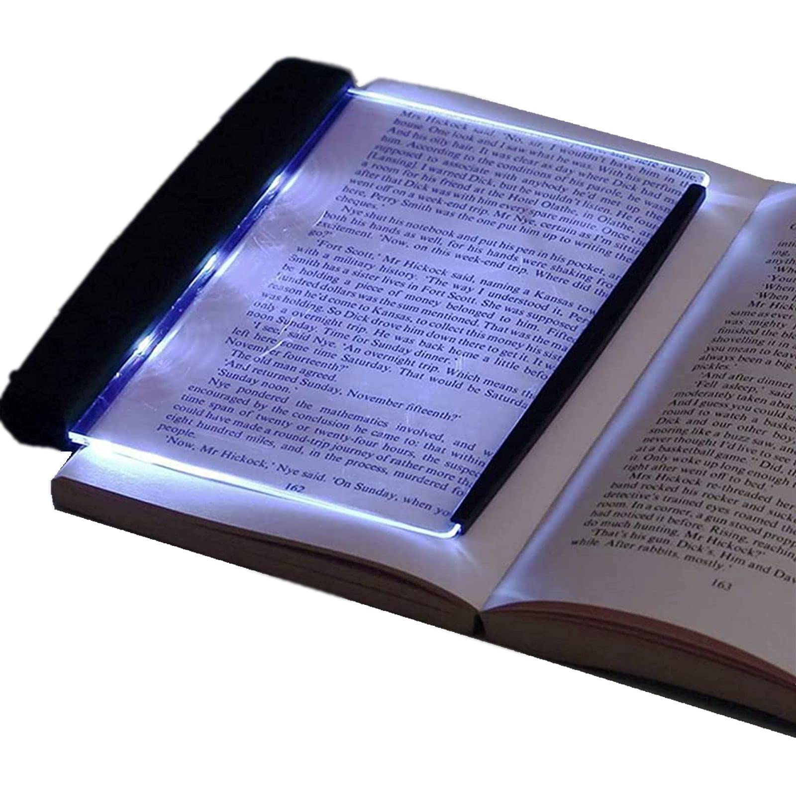 ASHATA Lightwedge Book Light,LED Reading Bright Light Lamp Board,For Night Reading in Bed,With Adjustable brightness,Smaller Size,Easy to Turn Pages