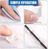 YHQZ 60 Pcs Self-Adhesive Cable Clips Wire Organizer Transparent view 3